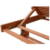 Garden Pleasure Leseni vrtni ležalnik v kremasto-naravni barvi San Diego - | Shoptok.si