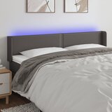  LED uzglavlje sivo 203x16x78/88 cm od umjetne kože | shoptok.hr