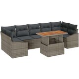 vidaXL set od 8 vrtnih kauča s jastučićima siva poli ratan | shoptok.hr