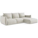 Makamii Bež sklopiva kutna garnitura (s desnim kutom/s ležaljkom) Leila – | shoptok.hr