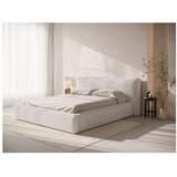 Micadoni Svijetlo sivi tapecirani bračni krevet s prostorom za odlaganje s podnicom 140x200 cm Simon Olivia – | shoptok.hr