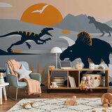  Foto tapeta - Last dinosaurs with orange - abstract landscape for a room 400x280 Vodootporna | shoptok.hr