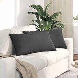 vidaXL Blazine za kavč 2 pcs Temno siva 80 x 40 cm Žametna tkanina | Shoptok.si