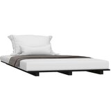  Za krevet crni 75 x 190 cm od masivne borovine | shoptok.hr