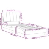 vidaXL Krevet s madracem plavi 90x200 cm baršunasti | shoptok.hr