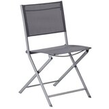 SUNFUN Maja Vrtni stol (Sive barve, Jeklo/Tekstilen, Zložljivo) | Shoptok.si