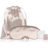 Notino Travel Collection Satin sleep mask with ear plugs set maski za spavanje i čepova za uši Beige | shoptok.hr