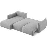 Makamii Svijetlo siva sklopiva kutna garnitura od šenila (s lijevim kutom/s ležaljkom) Leila – | shoptok.hr