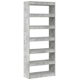 Ormarić za knjige s policom Betonski sivi 80 x 30 x 198 cm | shoptok.hr