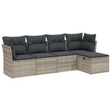  5-dijelna vrtna garnitura s jastucima svijetlosiva poliratan | shoptok.hr