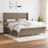  Krevet s oprugama i madracem smeđesivi 180x200 cm tkanina | shoptok.hr