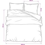  Set posteljine za poplun bijelo-smeđi 200x220 cm pamučni | shoptok.hr