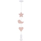 Candellux Lighting Bijelo-ružičasta dječja svjetiljka s metalnim sjenilom Single - | shoptok.hr
