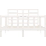  Posteljni okvir bel iz trdne borovine 160x200 cm, (20708183) | Shoptok.si