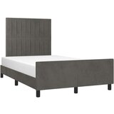  Posteljni okvir z vzglavjem temno siv 120x200 cm žamet, (20735444) | Shoptok.si
