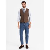 Ombre Men's suit vest with classic detailing and lining - brown | Eponuda.ba