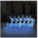  Božični jeleni s sanmi 320 LED lučk iz akrila | Shoptok.si