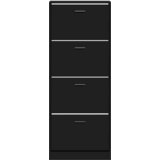 Ormarić za cipele crni 59x17x150 cm od konstruiranog drva | shoptok.hr