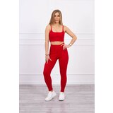 Kesi Striped top with red blouse Cene