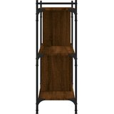  Regal za knjige s 3 razine smeđa boja hrasta 76x32x88 cm drveni | Eponuda.com