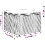 vidaXL 8-dijelni set vrtnih sofa s jastucima smeđi od poliratana | shoptok.hr