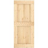  Drsna vrata s kompletom vodil 90x210 cm trdna borovina, (20999095) | Shoptok.si