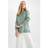 Defacto Relax Fit Crew Neck Cashmere Textured Extra Soft Sweater | Shoptok.si