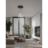 Nova Luce Bijela/mat crna željezna LED viseća svjetiljka s mogućnosti zatamnjivanja sa sjenilom od akrilnog stakla ø 50 cm Topaz – | shoptok.hr