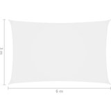 vidaXL Senčno jadro oksford blago pravokotno 3x6 m belo | Shoptok.si