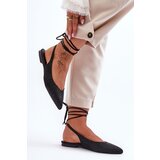 Boto Women's Lace-Up Ballet Flats Embellished with Studs Black Jange | Shoptok.si