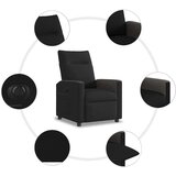 vidaXL Električni naslonjač od tkanine crni | shoptok.hr