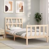  Okvir za krevet s uzglavljem 100x200 cm od masivnog drva | shoptok.hr