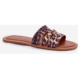 Boto Flat Women's Slippers With Gold Detail Leopard Noroti | shoptok.hr