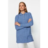 Trendyol Sweater - Blue - Fitted Cene