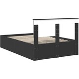  Krevetna konstrukcija Crna 135 x 190 cm Konstruirano drvo | shoptok.hr