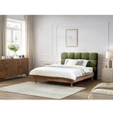 Bobochic Paris Zelena oblazinjena zakonska postelja z letvenim dnom 160x200 cm Kumo – | Shoptok.si