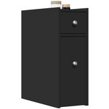 Maison Chic Ozka kopalniška kredenca - Kopalniška omarica - Kopalniški kabinet s kolesi črna inženirski les, (21794935) | Shoptok.si