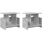 TV stojalo 2 pcs Betonsko siva 50 x 35 x 45 cm Konstruiran les, (5000132466) | Shoptok.si