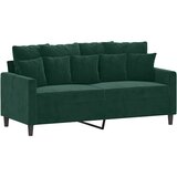  3-dijelni set sofa s jastucima tamnozeleni baršunasti | Eponuda.ba