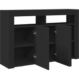  Kreveta S LED lampica Crna 116 x 30 x 75 cm Konstruirano drvo | shoptok.hr