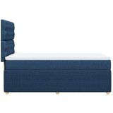 vidaXL Box spring postelja z vzmetnico modra 90x190 cm blago, (21291511) | Shoptok.si
