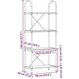 vidaXL Polica Crni hrast 60 x 30 x 146 cm Konstruirano drvo | shoptok.hr