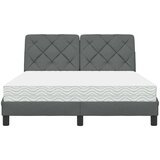 vidaXL Krevet s madracem tamnosivi 120 x 200 cm od tkanine | shoptok.hr