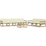  Set vanjskih sofa 8 kom. Bijela i krem | shoptok.hr