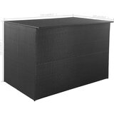 vidaXL Vrtna škatla črna 150x100x100 cm poli ratan | Shoptok.si