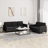  2-dijelni set sofa s jastucima crni baršunasti | shoptok.hr