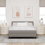 Krevet s opruga kutije Sivo-smeđa 140 x 190 cm tkanina | Eponuda.com
