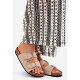 Boto Women Sandals On Cork Platform With Golden Buckles Beige Lisavionea | shoptok.hr