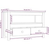 vidaXL TV ormarić crni 79 x 35 x 52 cm od masivne borovine | shoptok.hr