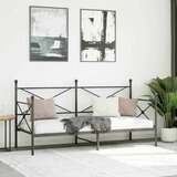  Dnevni krevet bez madraca crni 75x190 cm čelik | Eponuda.ba
